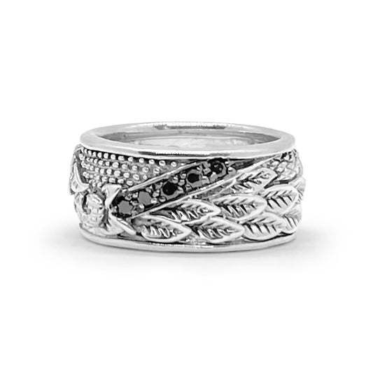 kyoto-black-diamond-0-25ct-ring-in-sterling-silver