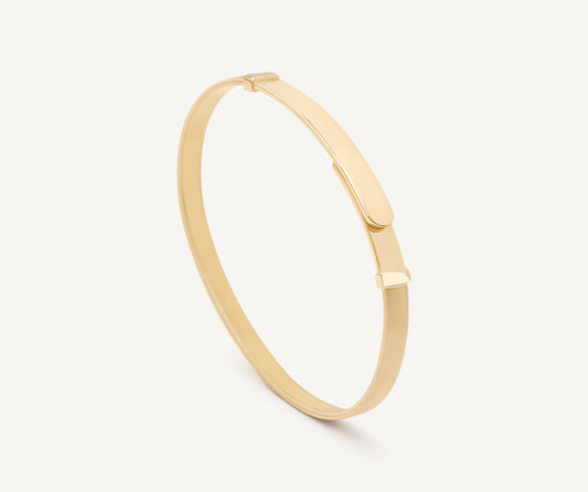 18K Yellow Gold Coil Thin Bangle Bracelet
