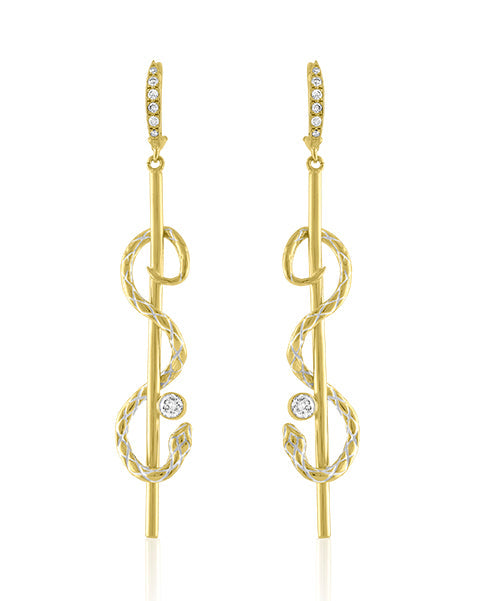 Snake Earrings with Diamonds 16-JSA