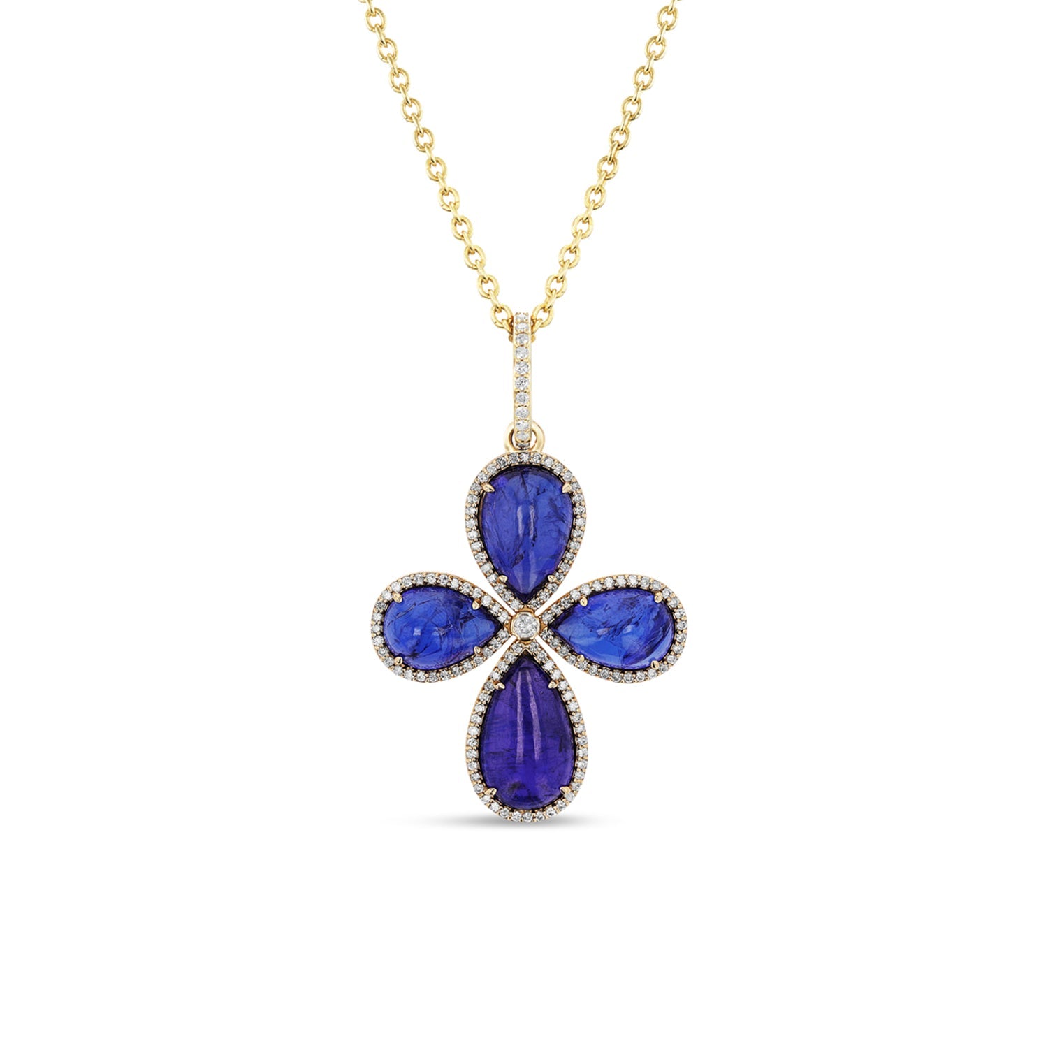 14k Blue Tanzanite & Diamond Pendant - One of a Kind