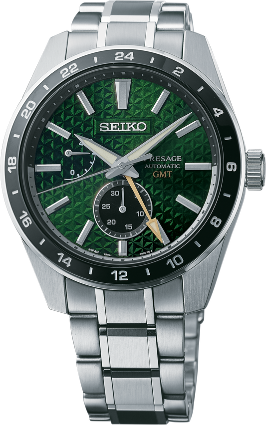 Seiko luxe PRESAGE SHARP EDGED SERIES GMT Watch SPB219