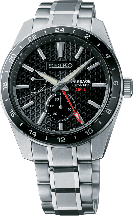 Seiko luxe PRESAGE SHARP EDGED SERIES GMT Watch SPB221