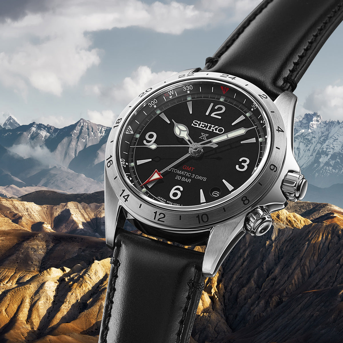 Seiko luxe PROSPEX ALPINIST GMT Watch SPB379