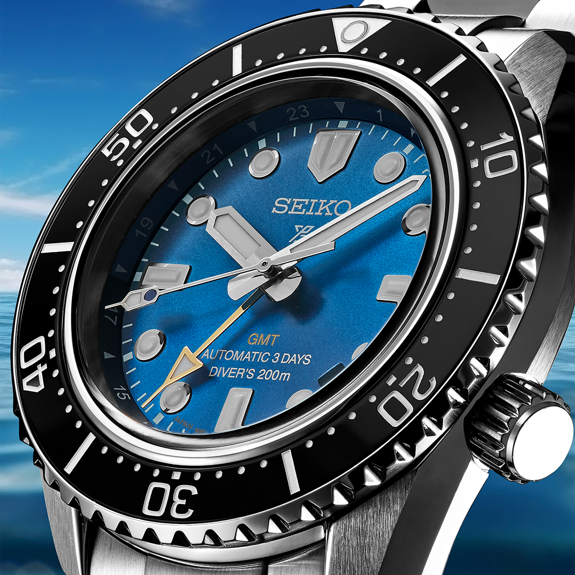 Seiko luxe PROSPEX 1968 HERITAGE DIVER'S GMT U.S. LIMITED EDITION Watch SPB477