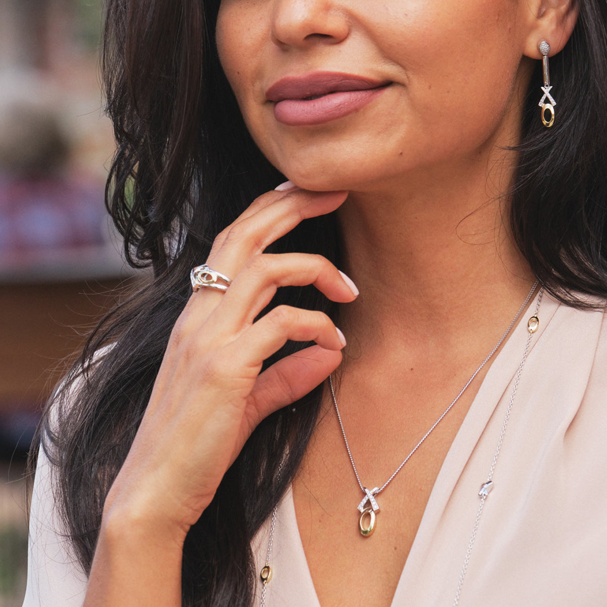 Paris X/O Diamond Dangle Earrings