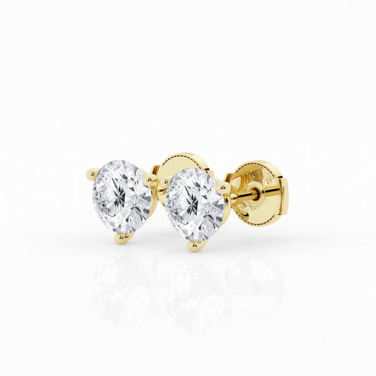 14K Yellow Gold Stud Earring MR-LGTXE07067R100-GY3