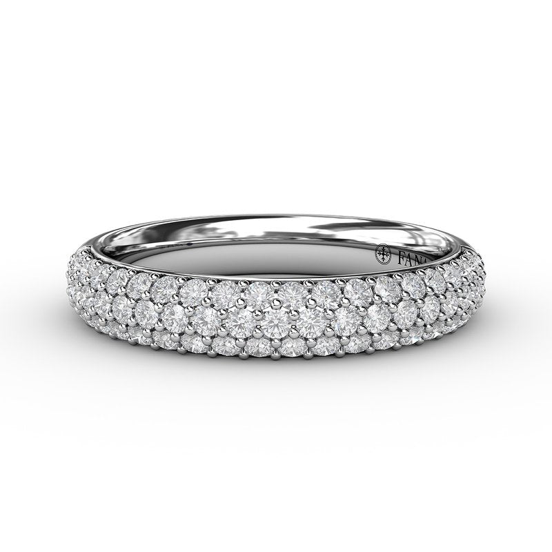 Domed Diamond Pave Band W7243 - TBird