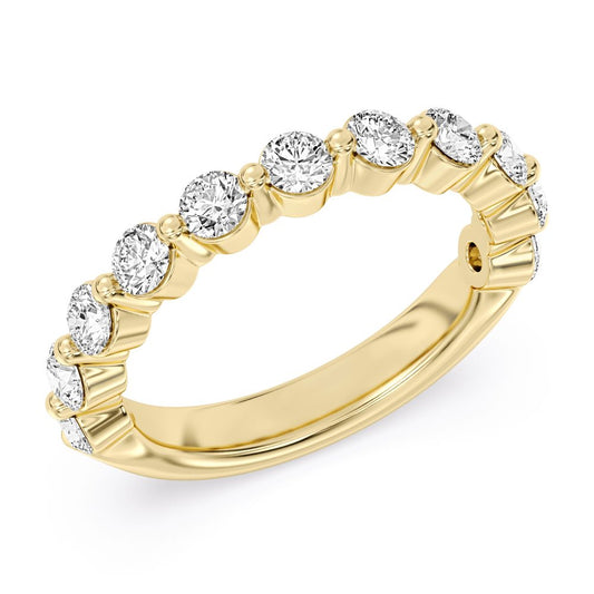 Peter Storm A Flat Band With Alternating Gold Beads And Round Diamonds Wbm772_4Diay  WBM772_4DiaY