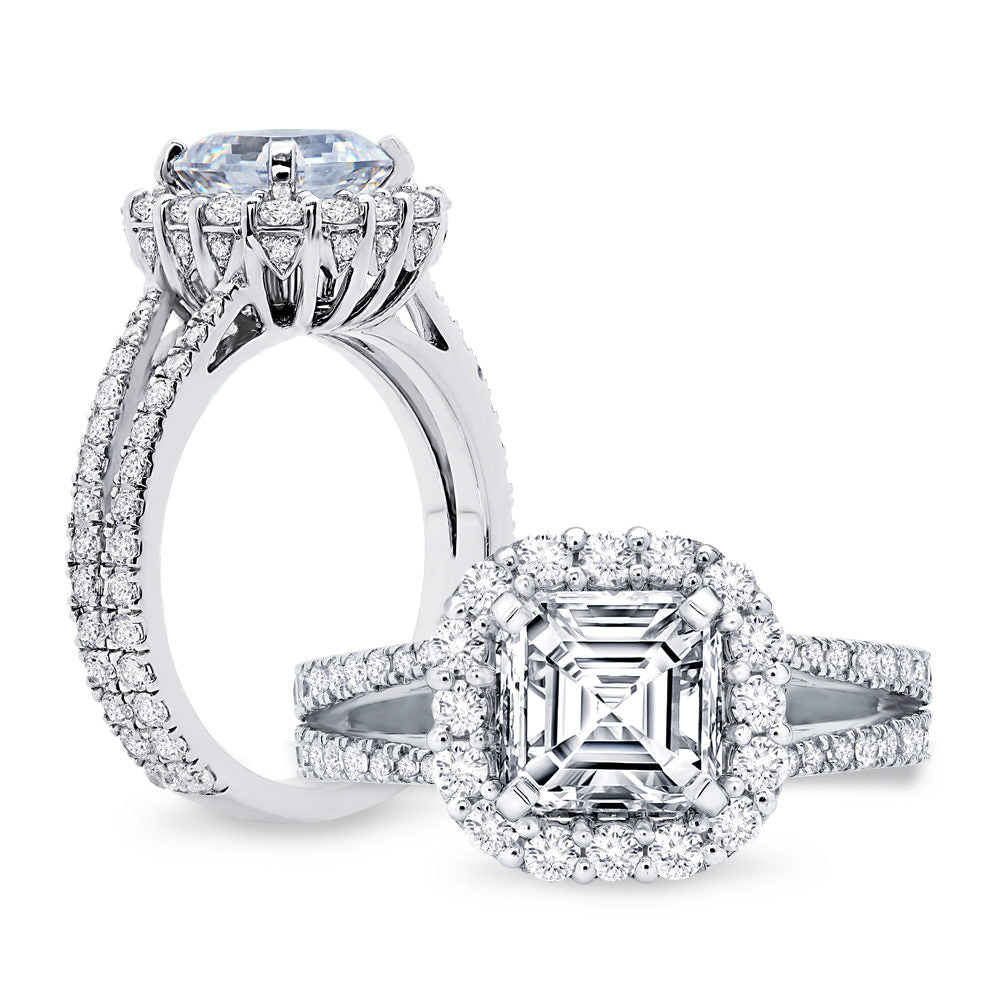 Peter Storm Peter Storm’s take on an important halo featuring a surprise row of diamonds beneath the diamonds circling the center stone WSM059_4DiaW  WSM059_4DiaW