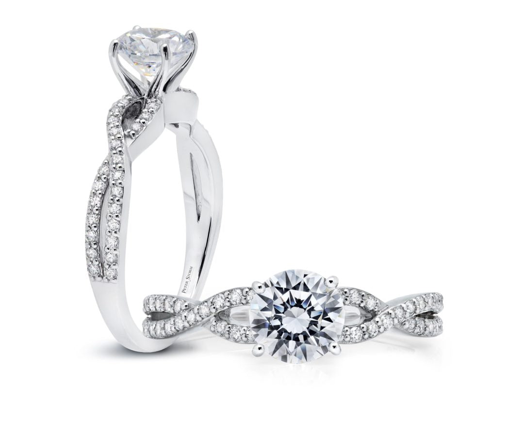 Peter Storm Featuring the infinity twist, this charming take on a solitaire makes the most of your center WSM307_4DiaW  WSM307_4DiaW