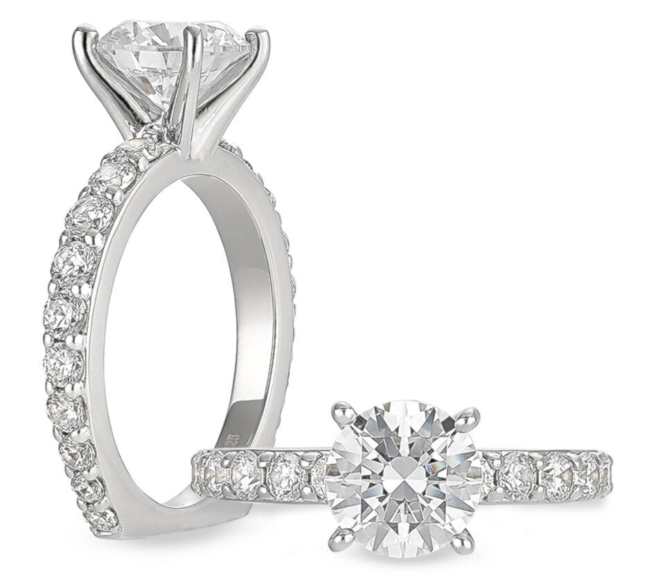 Peter Storm A single row of diamonds flows from each side of your center WSM471_4DiaW  WSM471_4DiaW