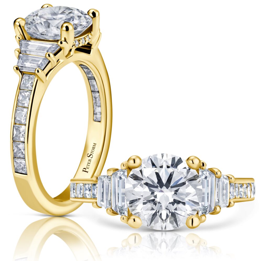Peter Storm A modern clean twist on a three stone ring WSM545_4DiaW  WSM545_4DiaW