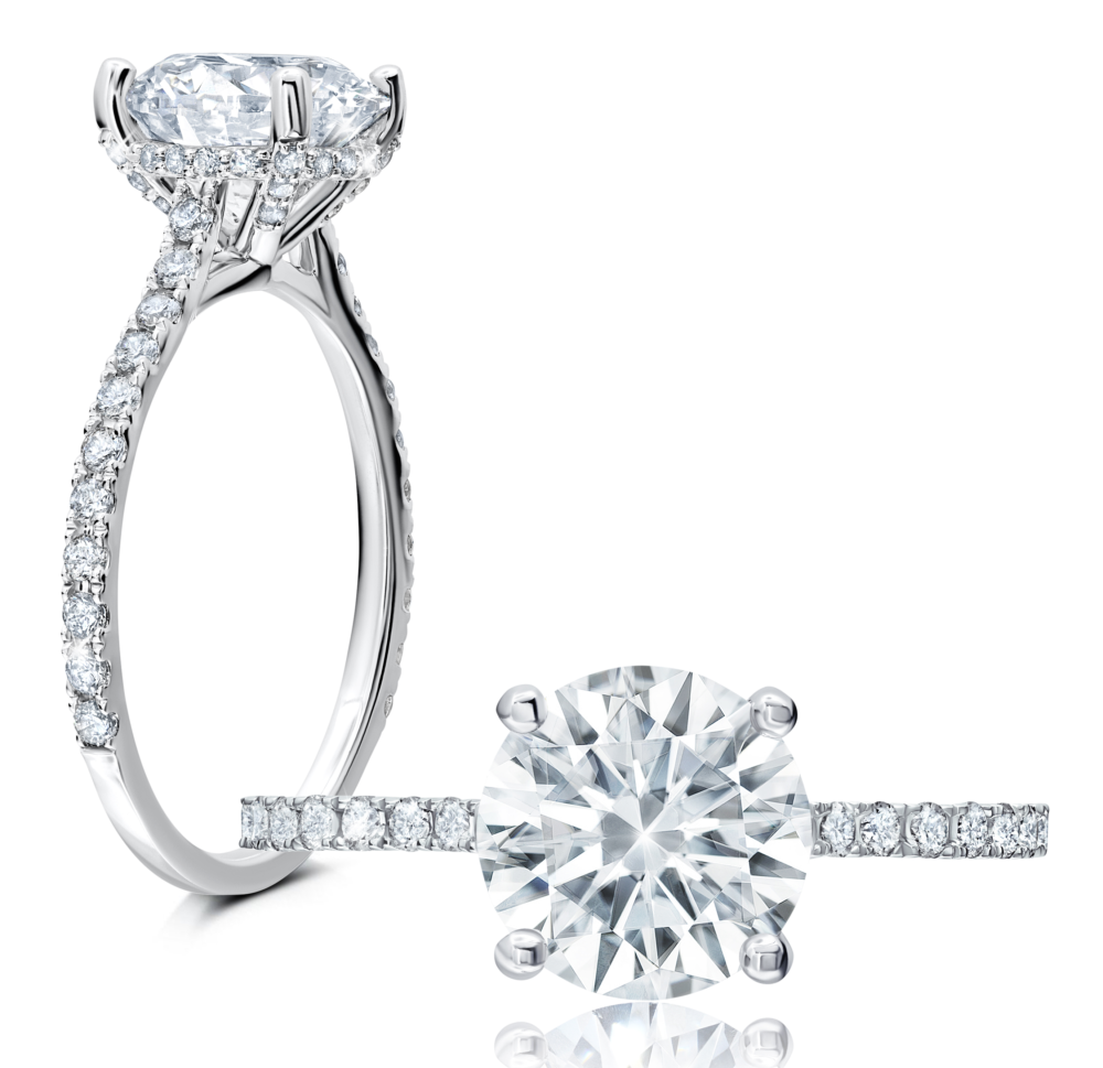 Peter Storm Classic, this ring works well for any center shape or size WSM548_4DiaW  WSM548_4DiaW