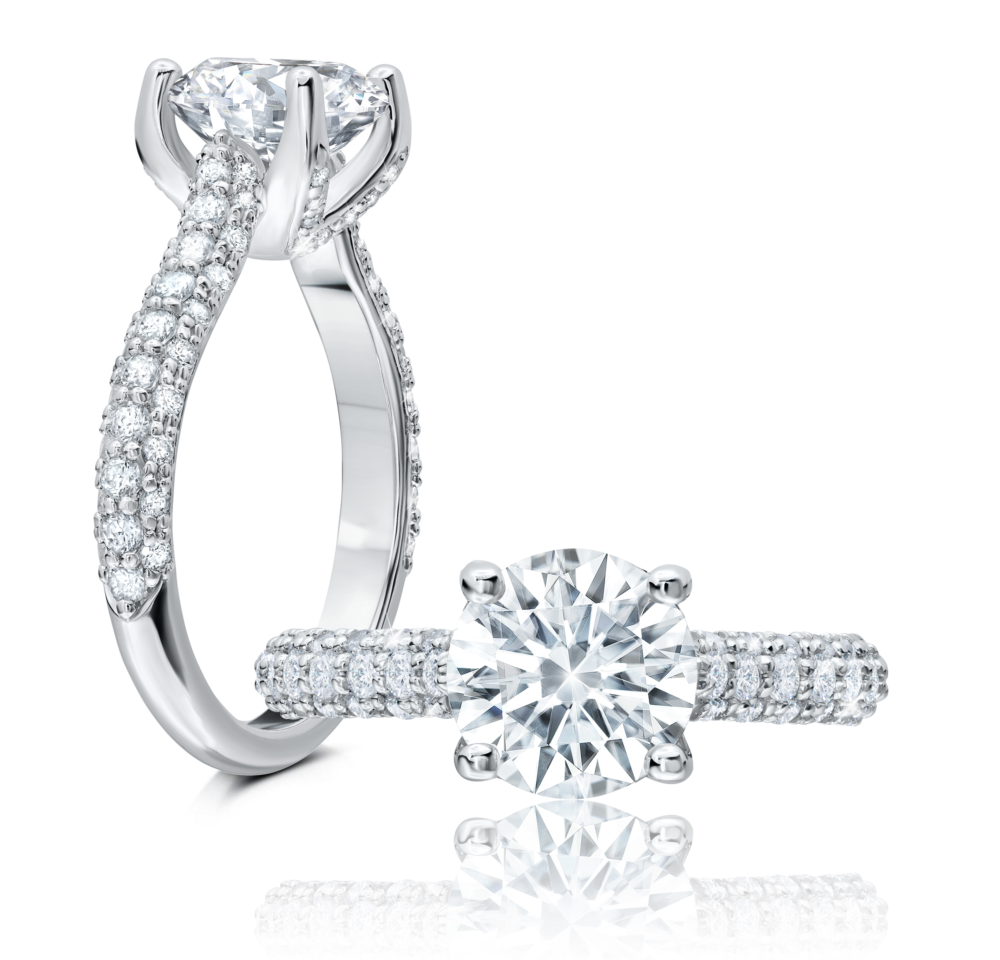 Peter Storm This romantic ring features a vintage-inspired halo with a sparkling round center WSM566_4DiaW  WSM566_4DiaW