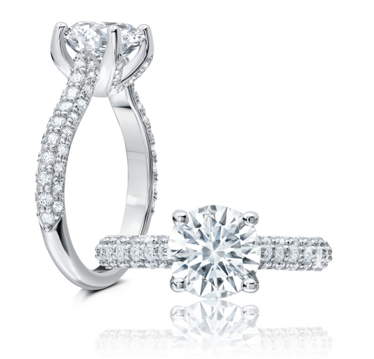 Peter Storm This romantic ring features a vintage-inspired halo with a sparkling round center WSM566_4DiaW  WSM566_4DiaW