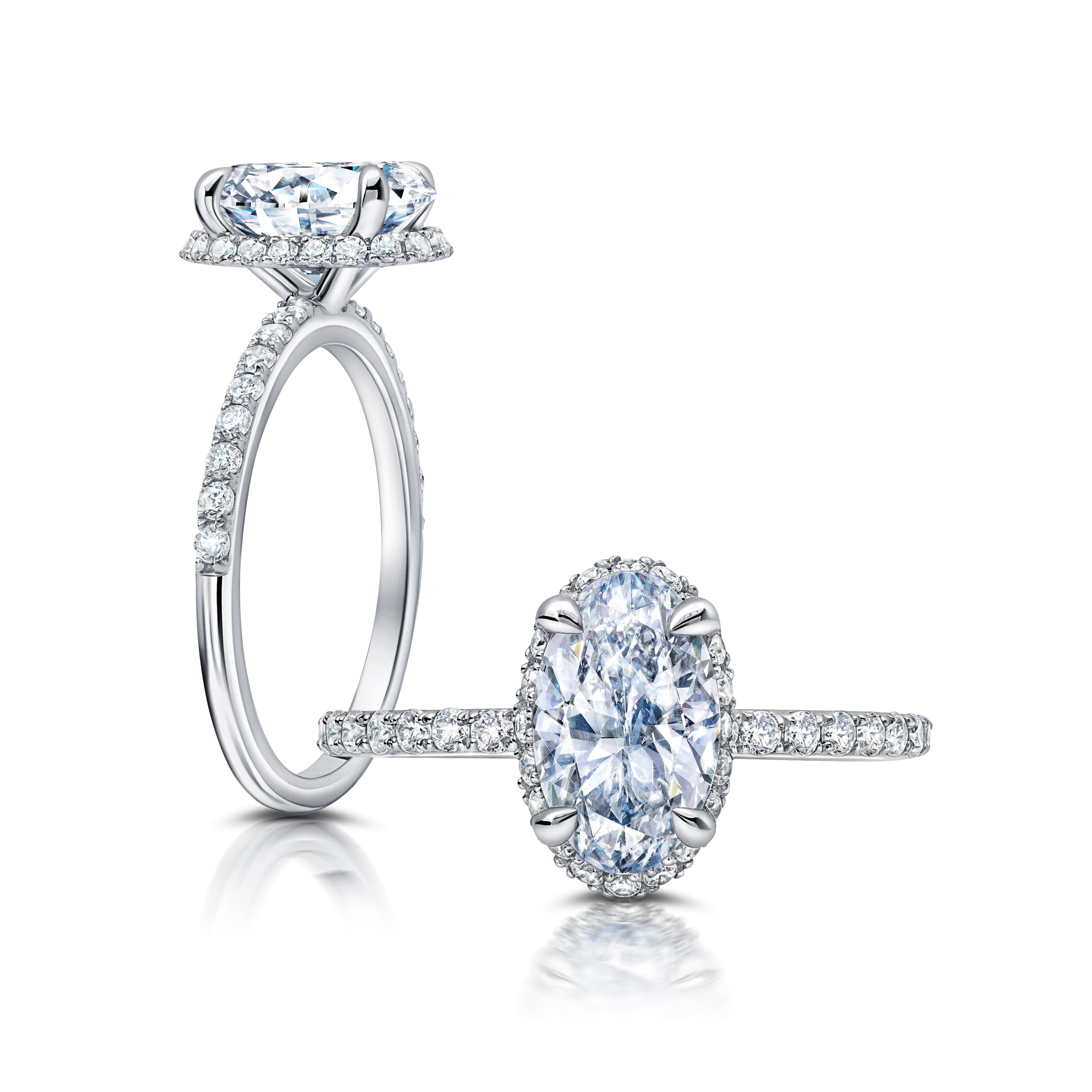 This vibrant ring features a floral halo design with a brilliant round center WSM588_4DiaY
