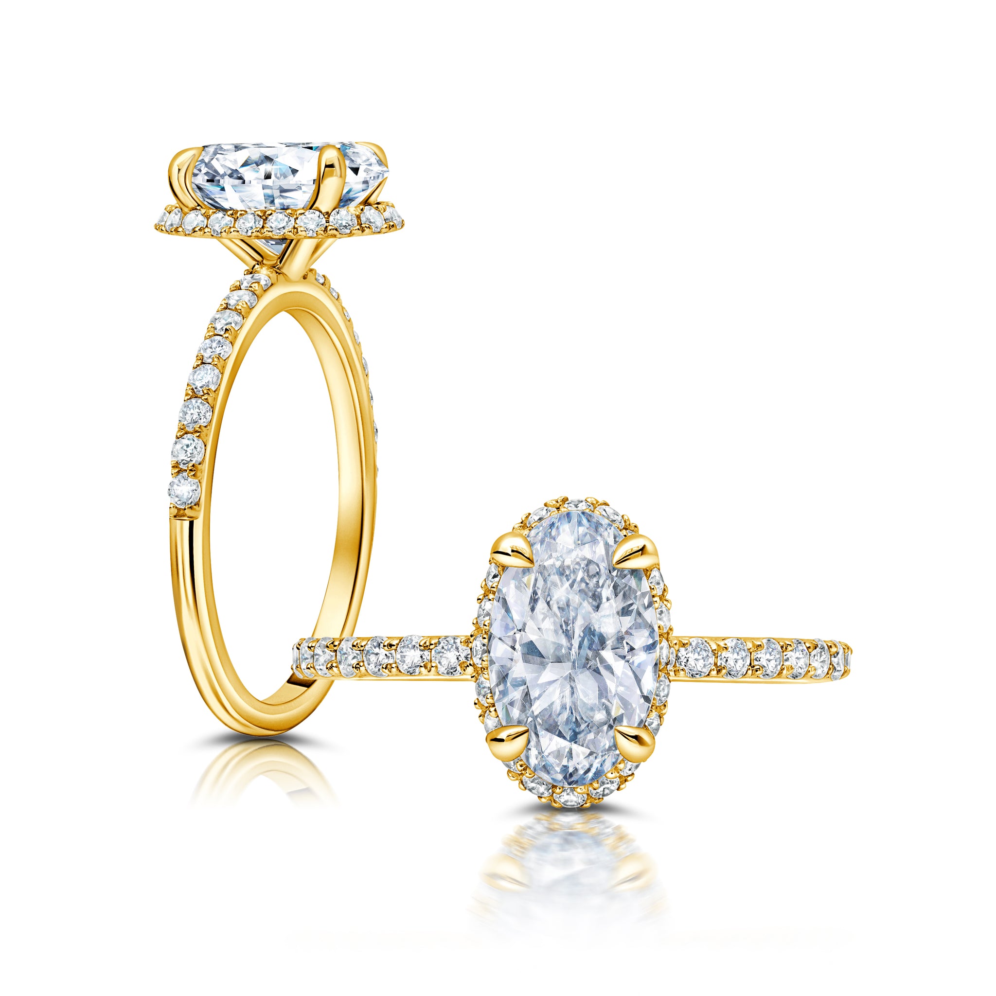 This vibrant ring features a floral halo design with a brilliant round center WSM588_4DiaY