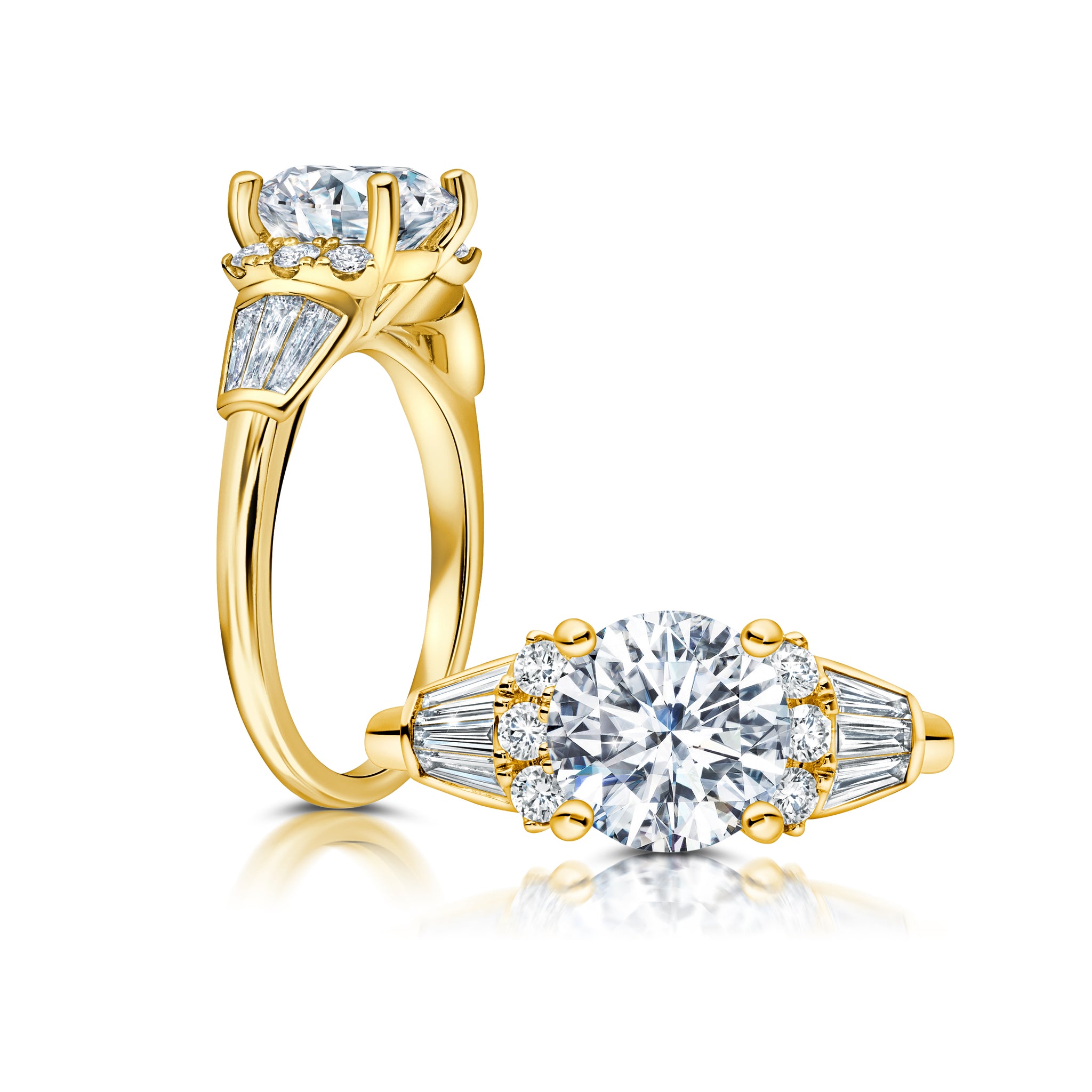 This stunning ring features a flower-shaped halo with a sparkling round center – WSM599_4DiaY