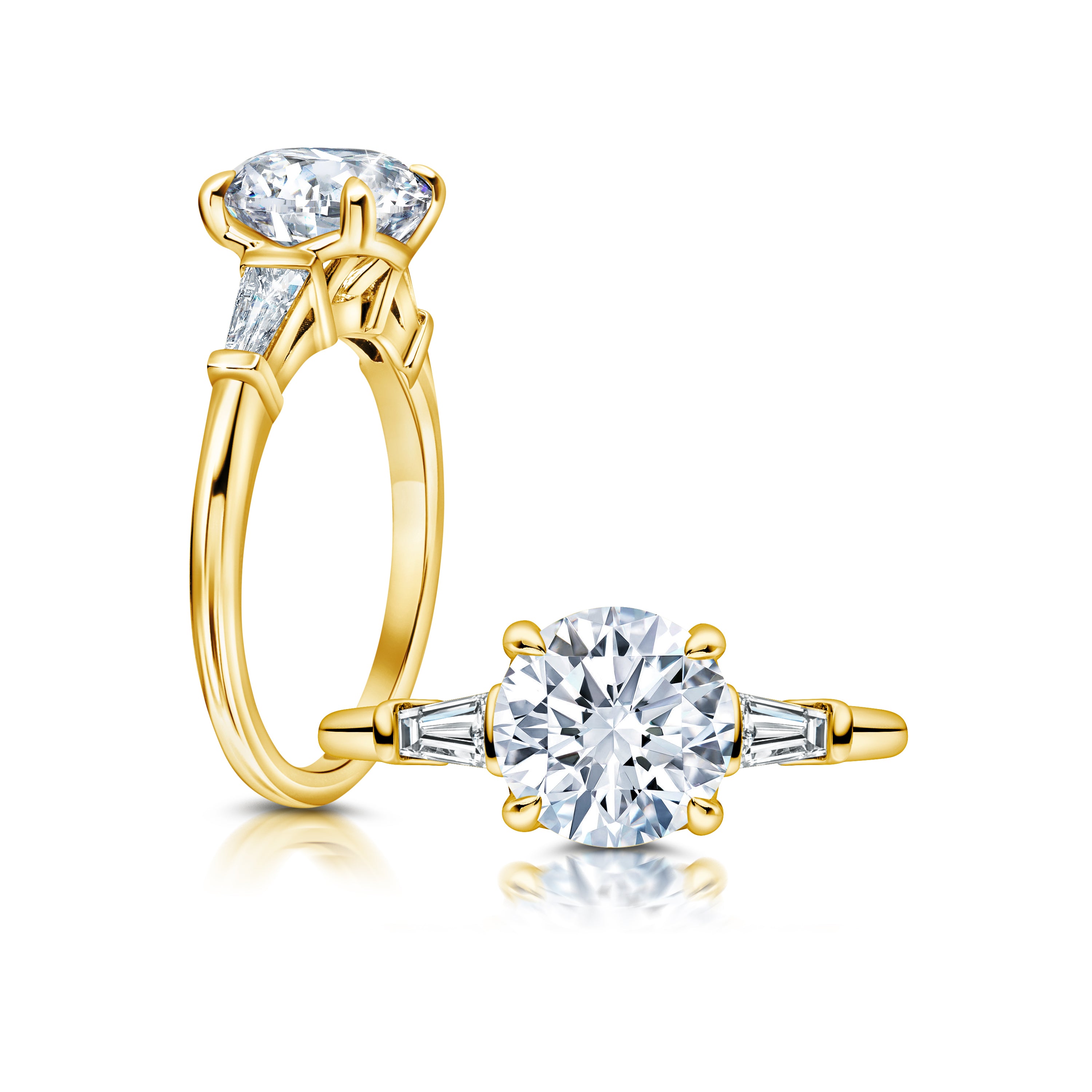Peter adds a modern flair to this trapezoid three stone ring WSM609_4DiaW