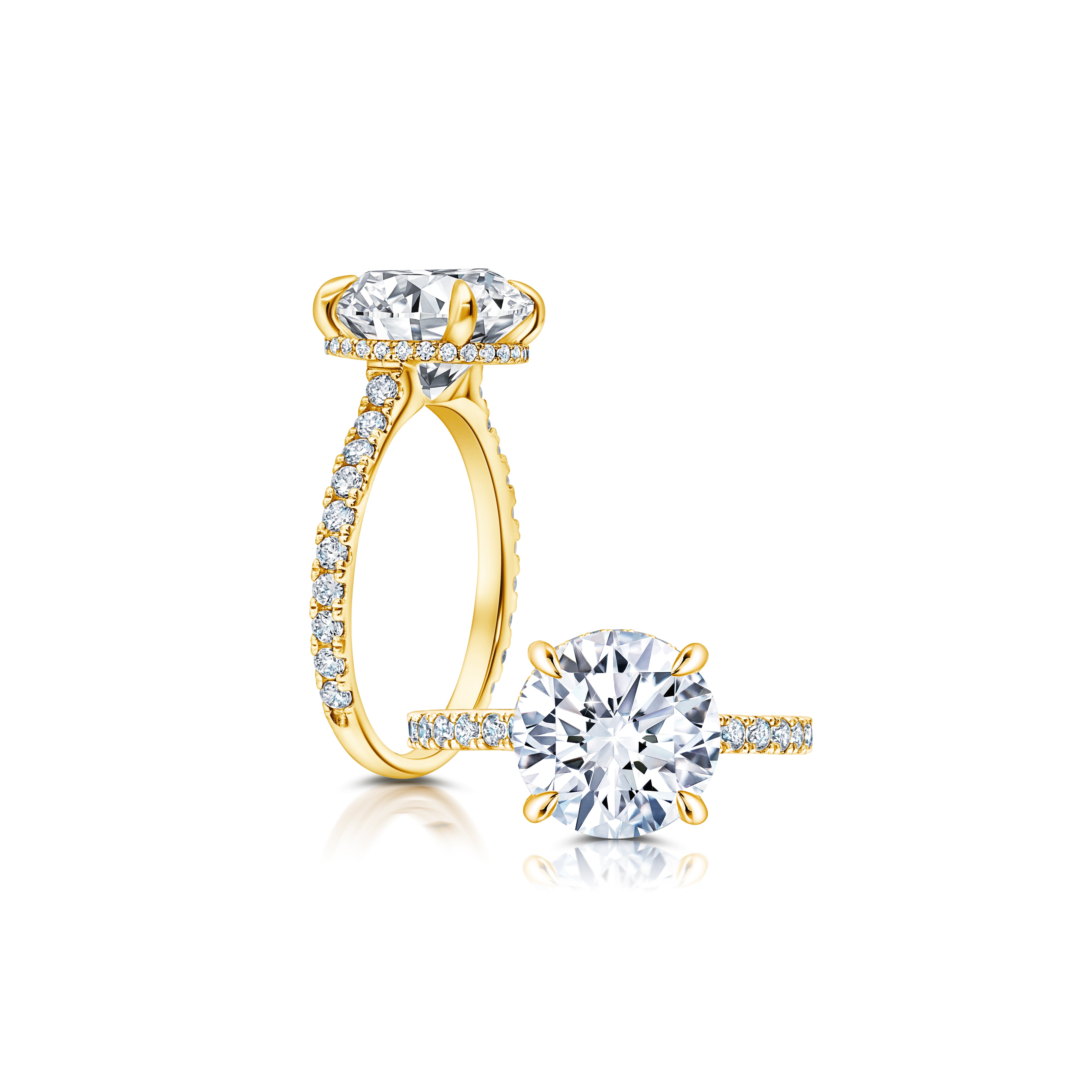 A classic, this hidden halo features larger diamonds on the shank WSM627_4DiaW