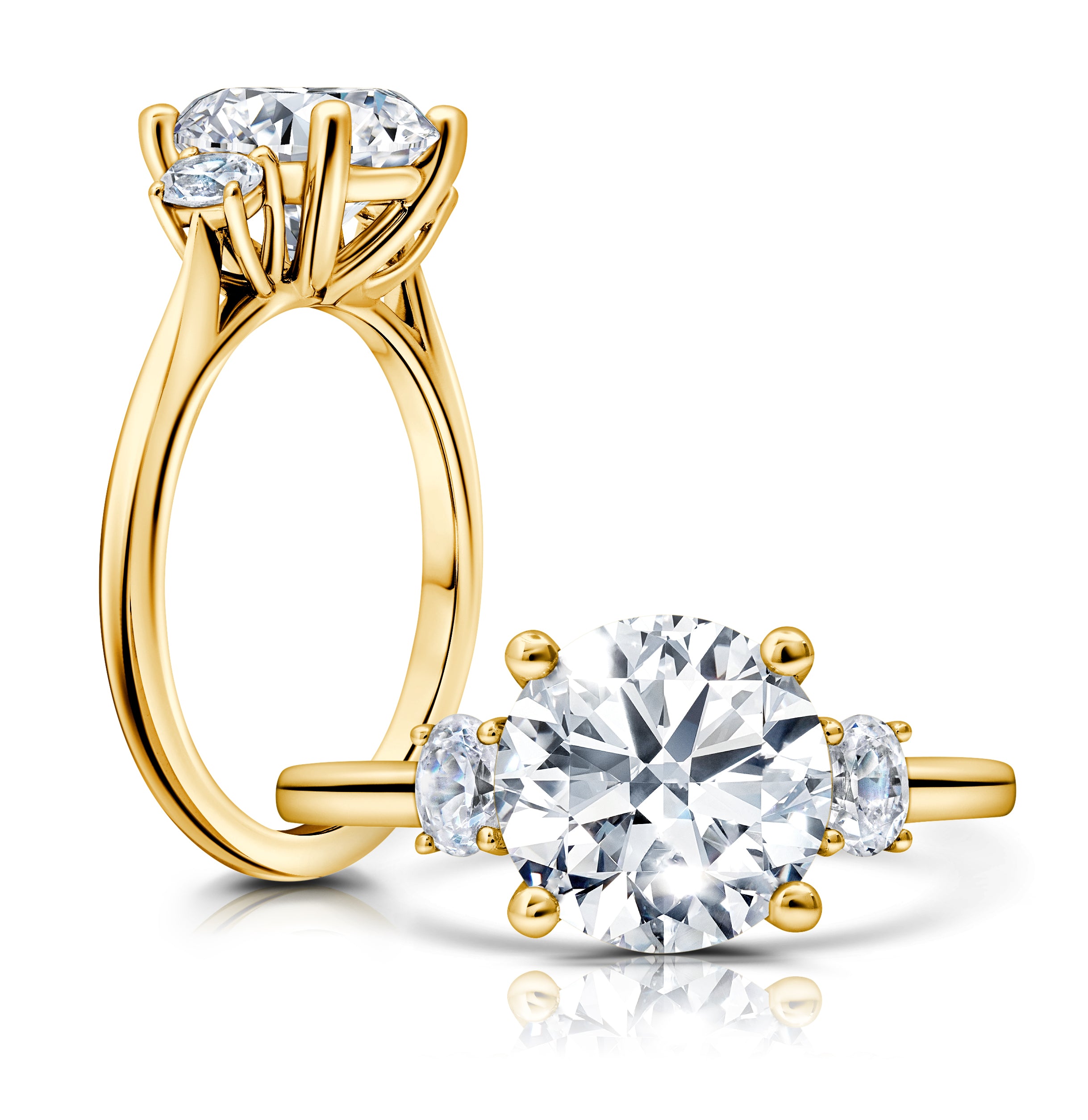Peter adds a modern flair to this oval three stone ring WSM638_4DiaW