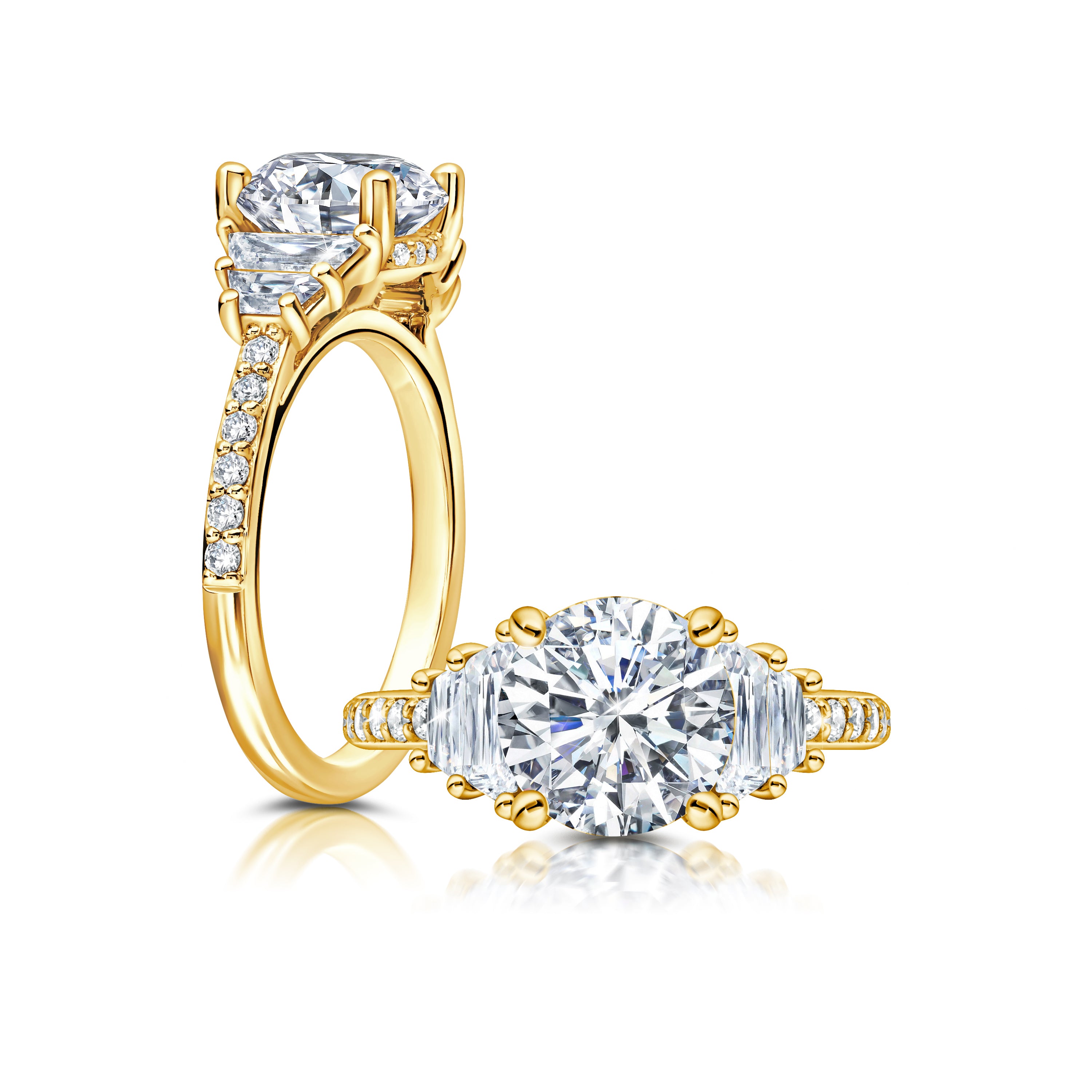 Peter adds a modern flair to this trapezoid three stone ring WSM646_4DiaW