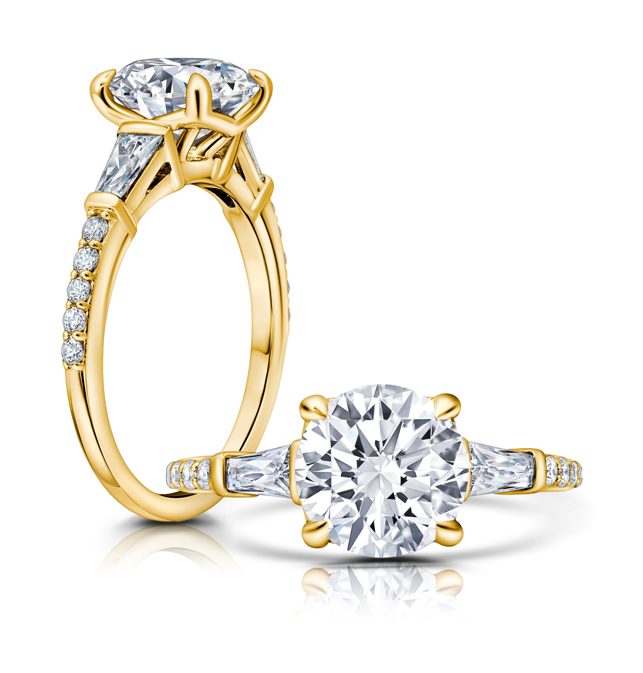 Peter adds a modern flair to this trapezoid three stone ring WSM649_4DiaW