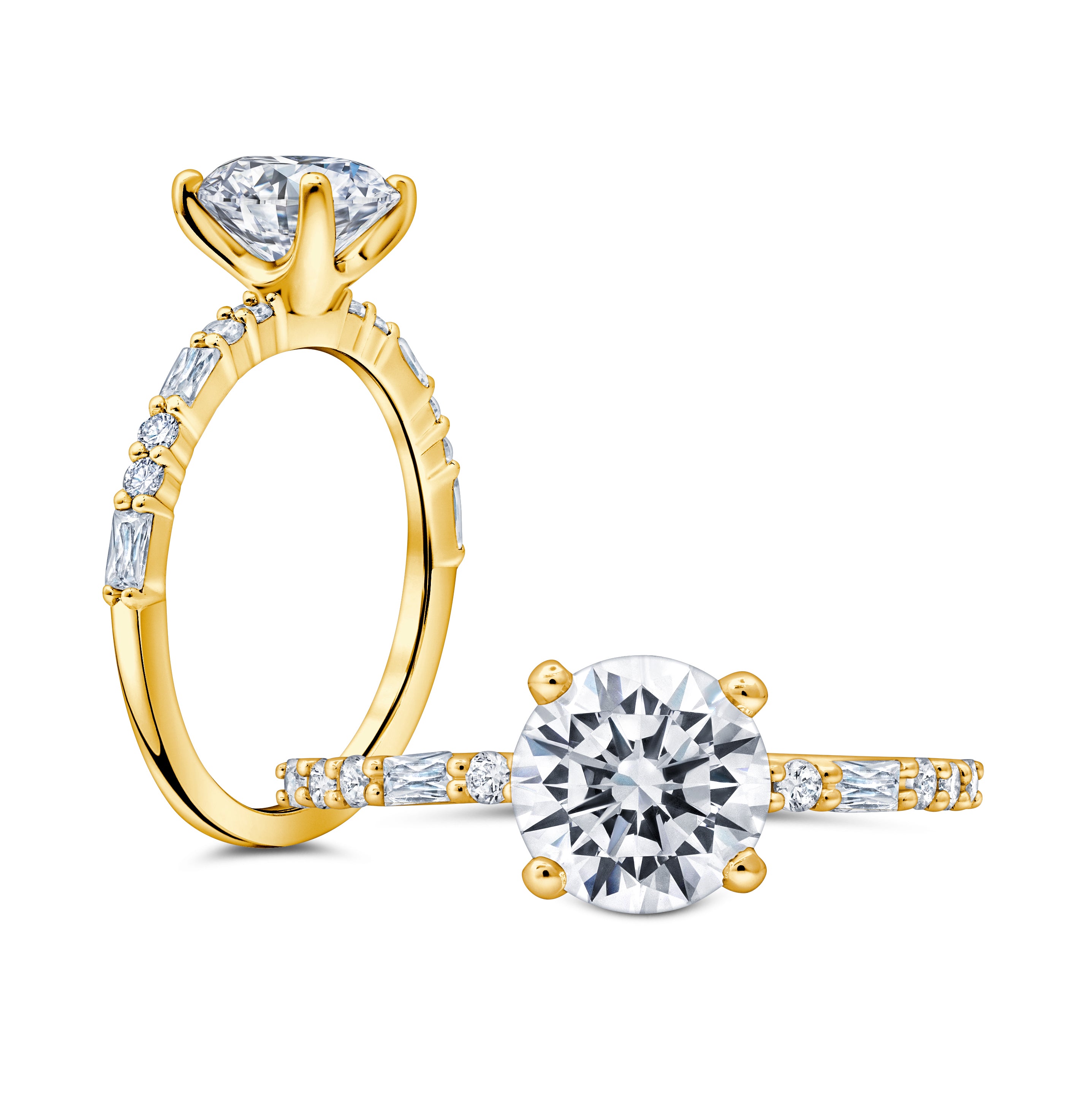 This radiant ring features a flower-shaped halo with a brilliant round center WSM669_4DiaY