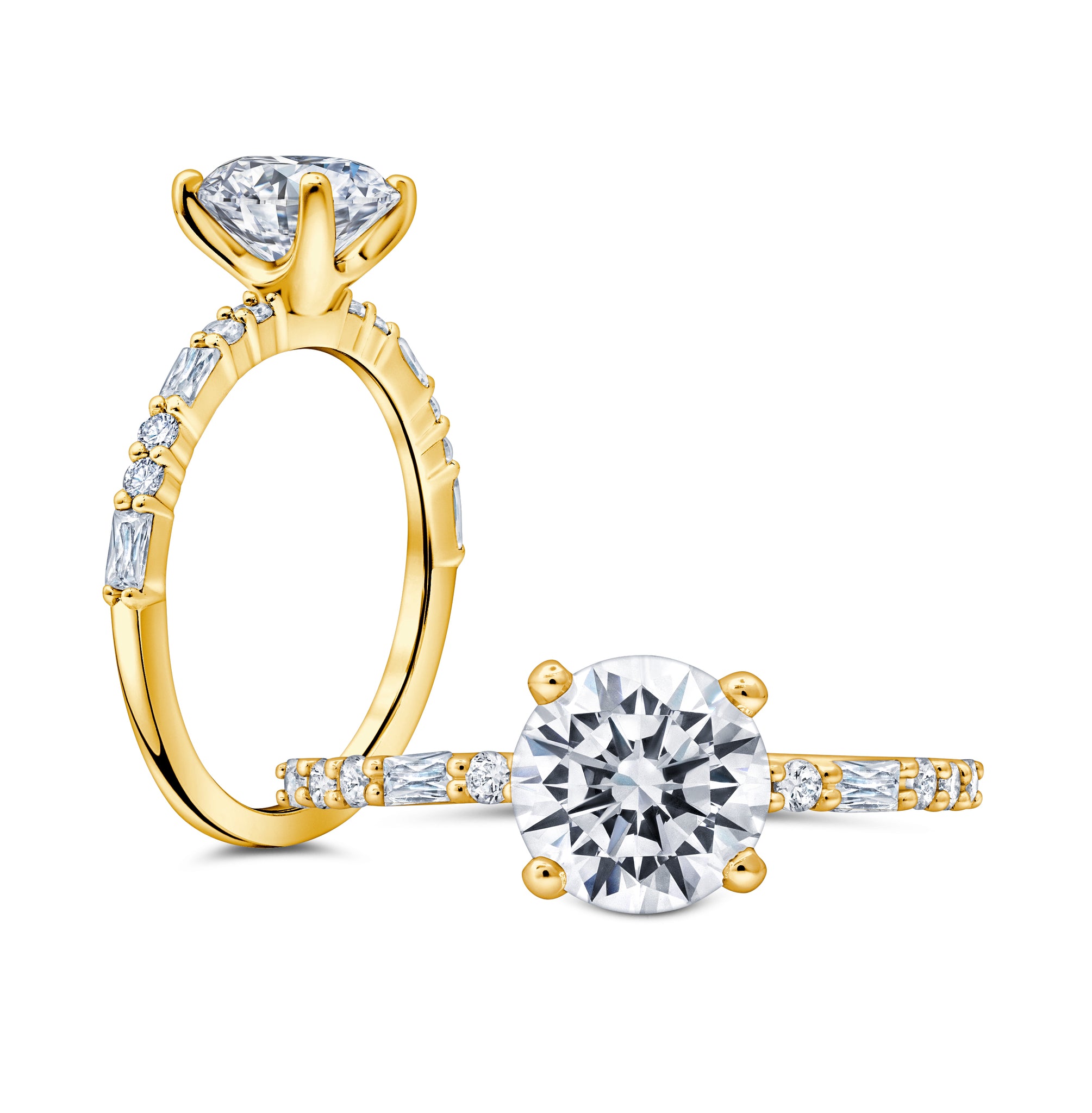 This radiant ring features a flower-shaped halo with a brilliant round center WSM669_4DiaY