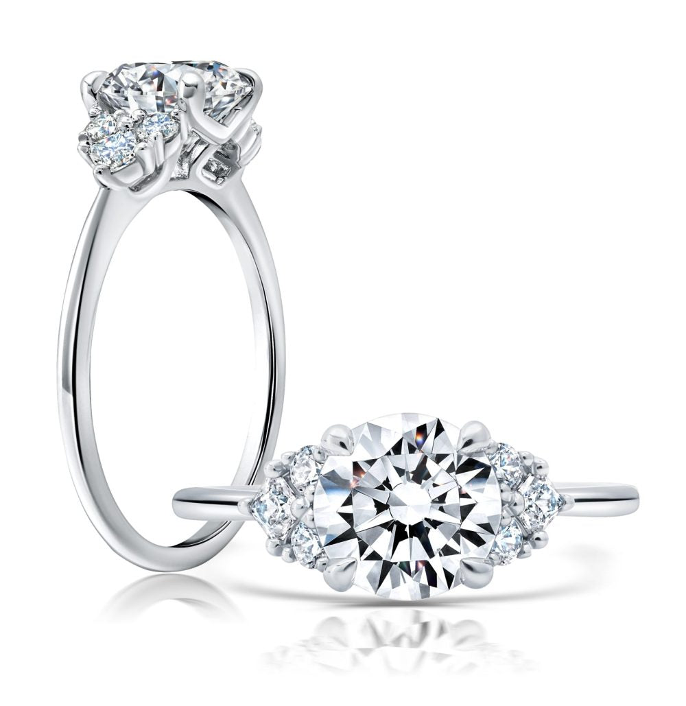 Peter Storm Peter adds a modern flair to this cluster three stone ring WSM653_4DiaY  WSM653_4DiaY