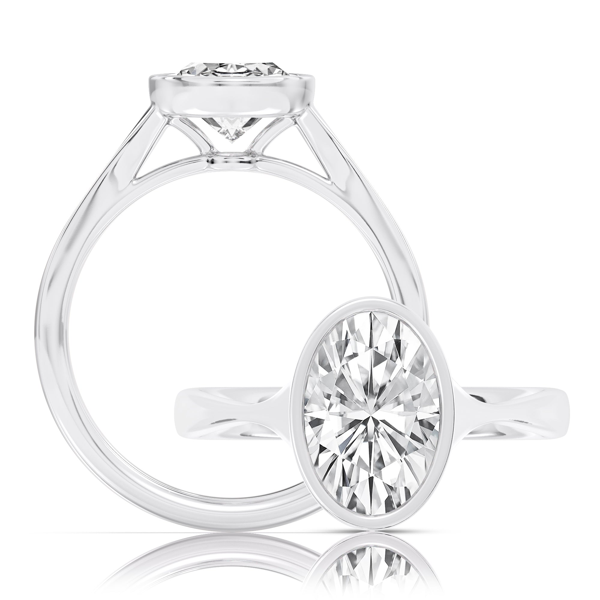 This playful ring features a flower-shaped halo with a radiant round center – WSN699_4R