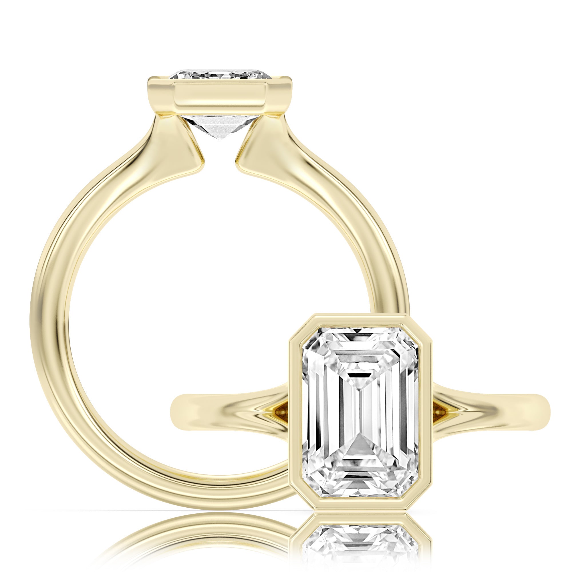 This playful ring features a flower-shaped halo with a sparkling round center WSM709_4DiaW