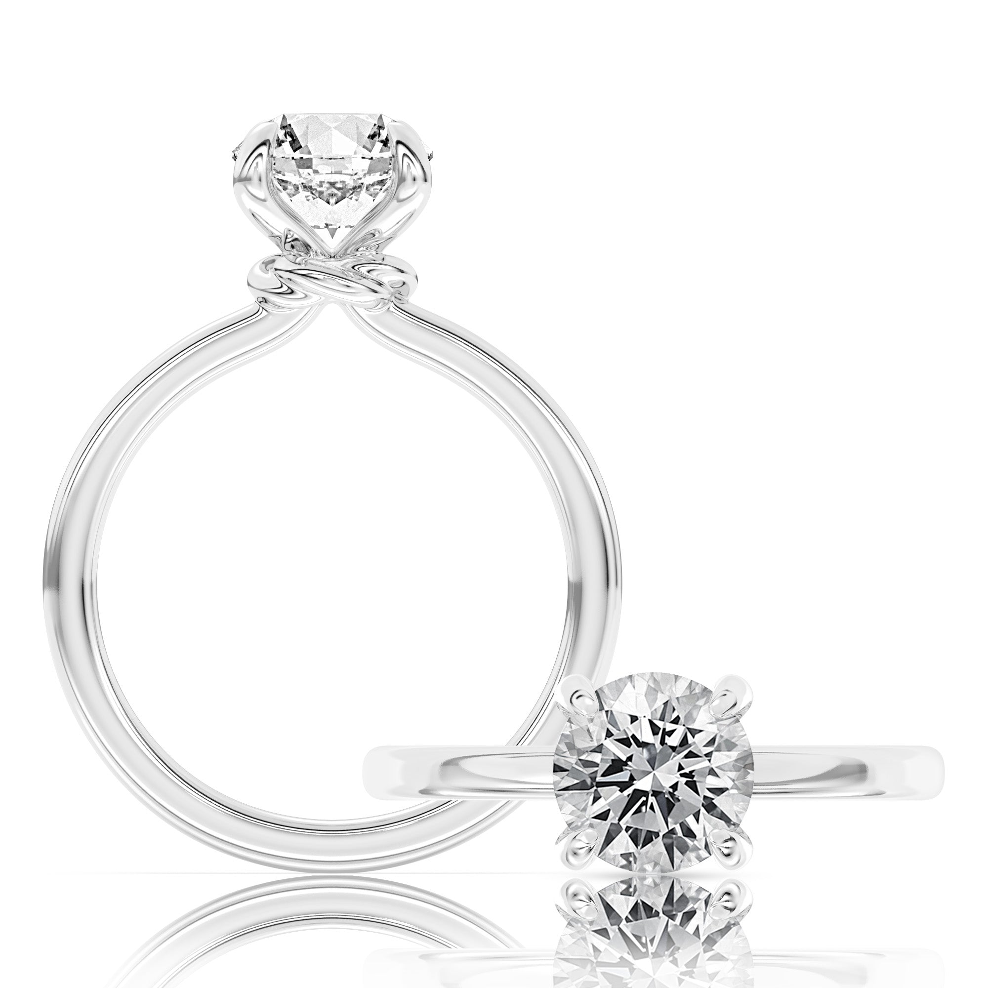 A classic, this hidden halo features reverse graduating diamonds on the shank WSN715_4W