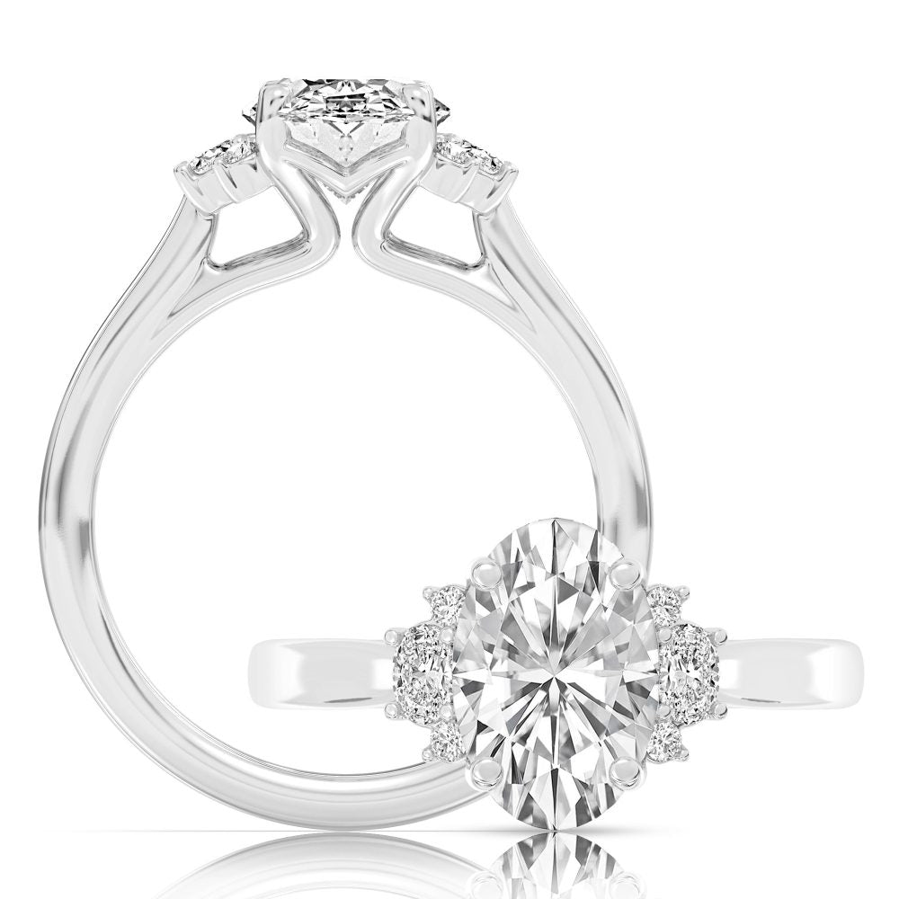Peter Storm Peter adds a modern flair to this cluster three stone ring WSM729_4DiaW  WSM729_4DiaW