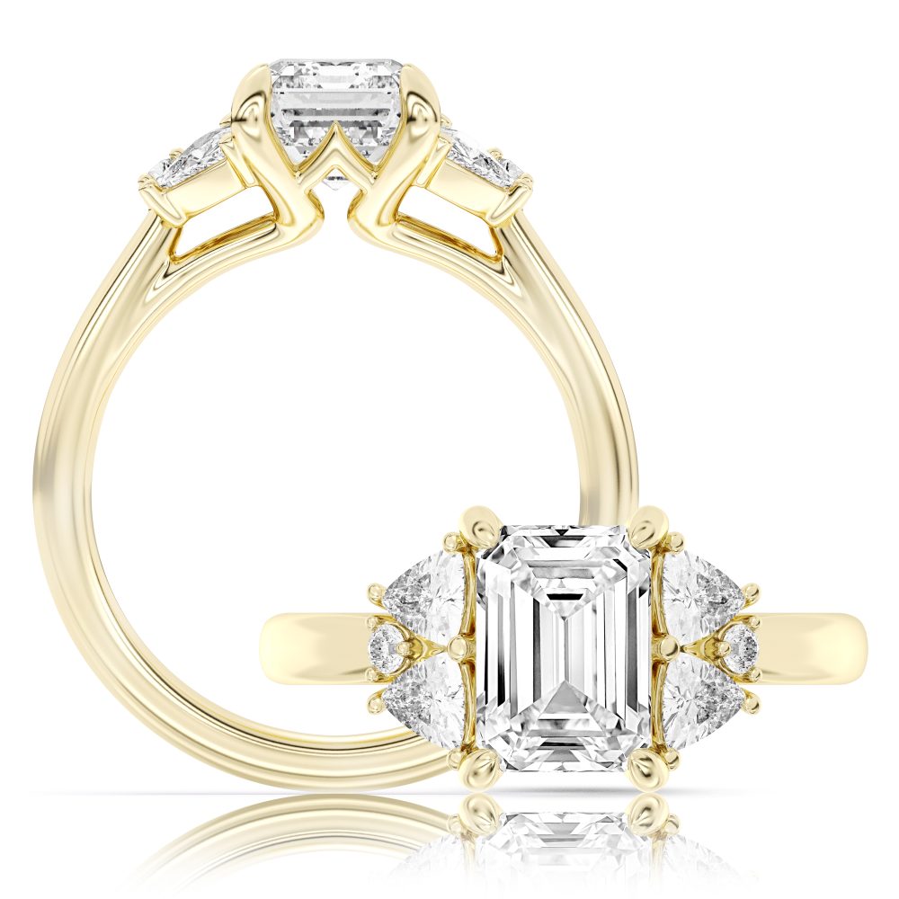 Peter Storm Peter adds a modern flair to this cluster three stone ring WSM732_4DiaW  WSM732_4DiaW