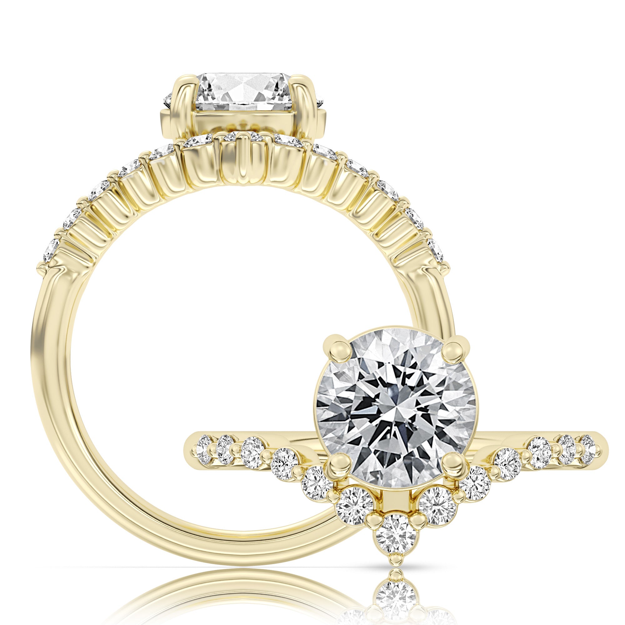 A beautiful V band with a center stone set and the edge of the V WSM739_4DiaR