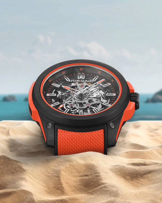 NORQAIN  Wild One Skeleton 42Mm - Coral NNQ3000QBR2AS/B013/3W1RBR1.20BQ