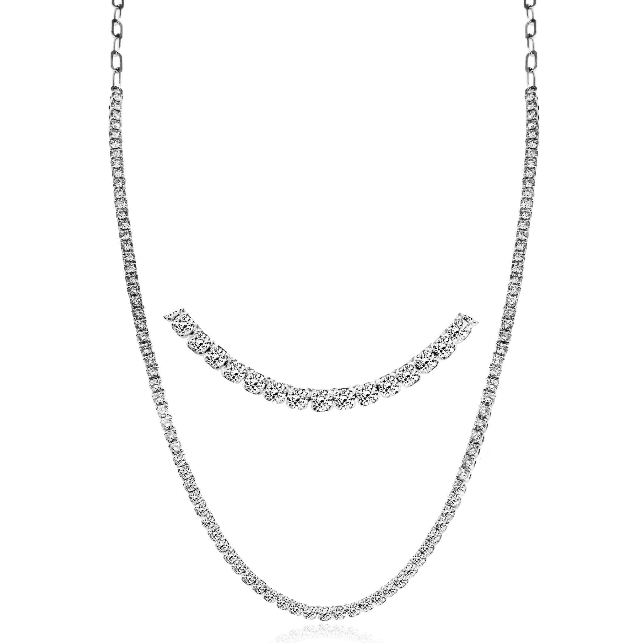 Tennis Necklace in 14k Gold with Diamonds