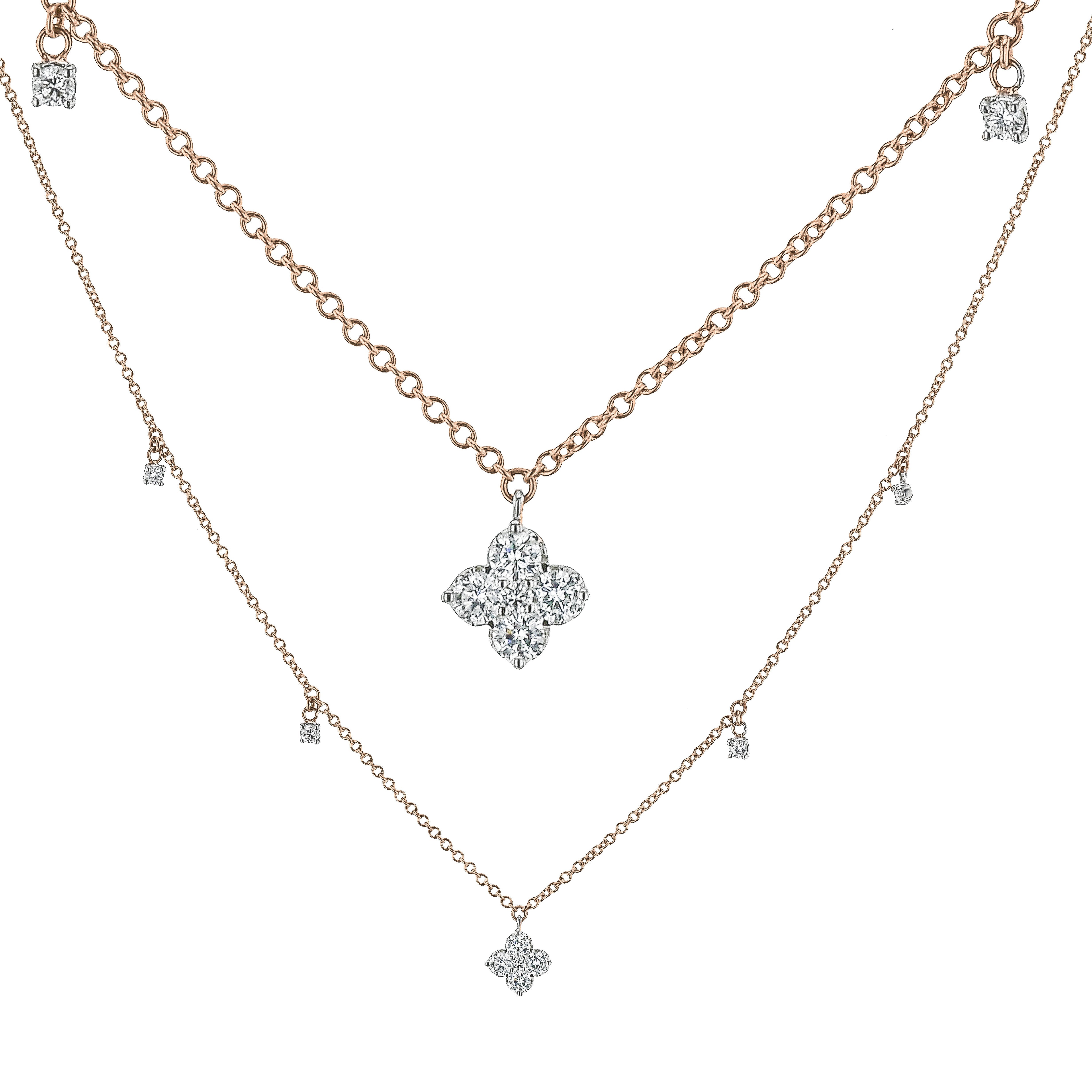 Necklace in 14k Gold with Diamonds