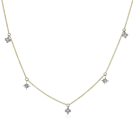 Necklace in 14k Gold with Diamonds