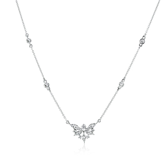 Butterfly Pendant in 14k Gold with Diamonds