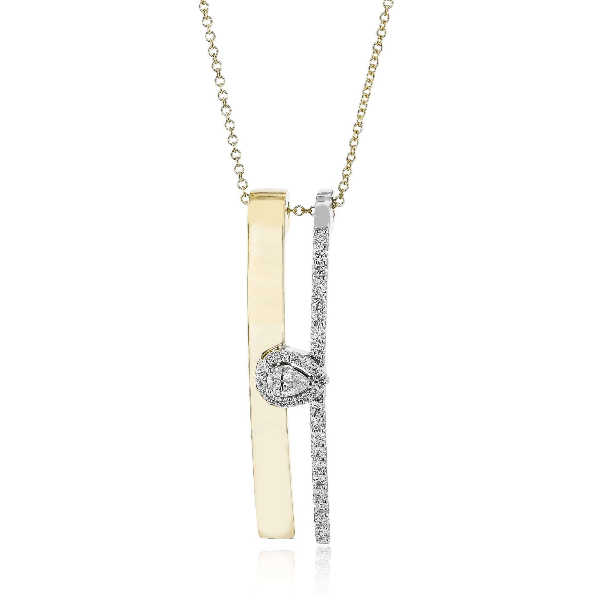 Pendant in 14k Gold with Diamonds