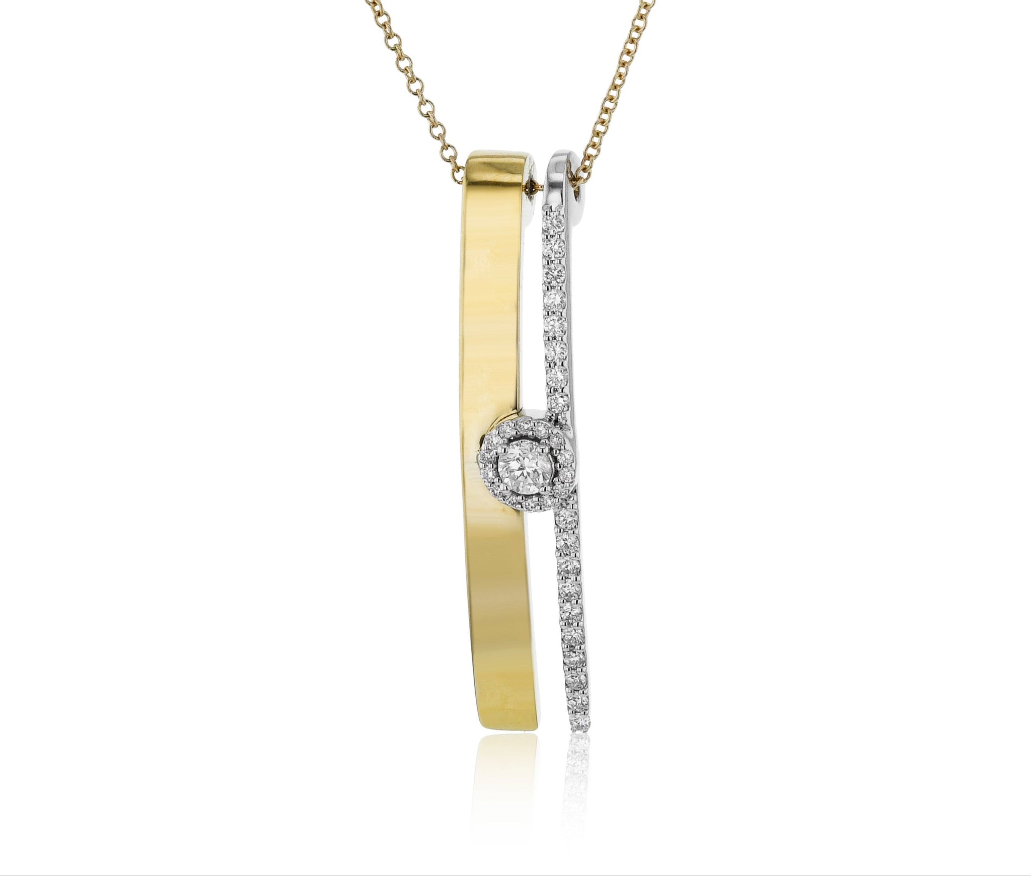 Pendant in 14k Gold with Diamonds