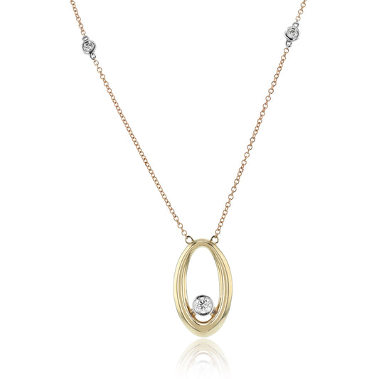 Pendant in 14k Gold with Diamonds