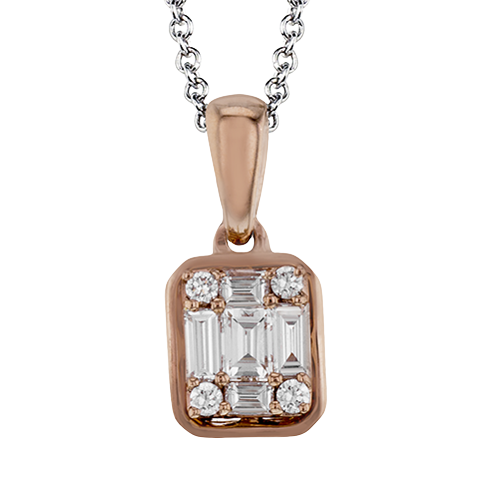 Pendant in 14k Gold with Diamonds