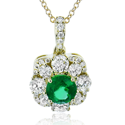 Color Pendant in 14k Gold with Diamonds