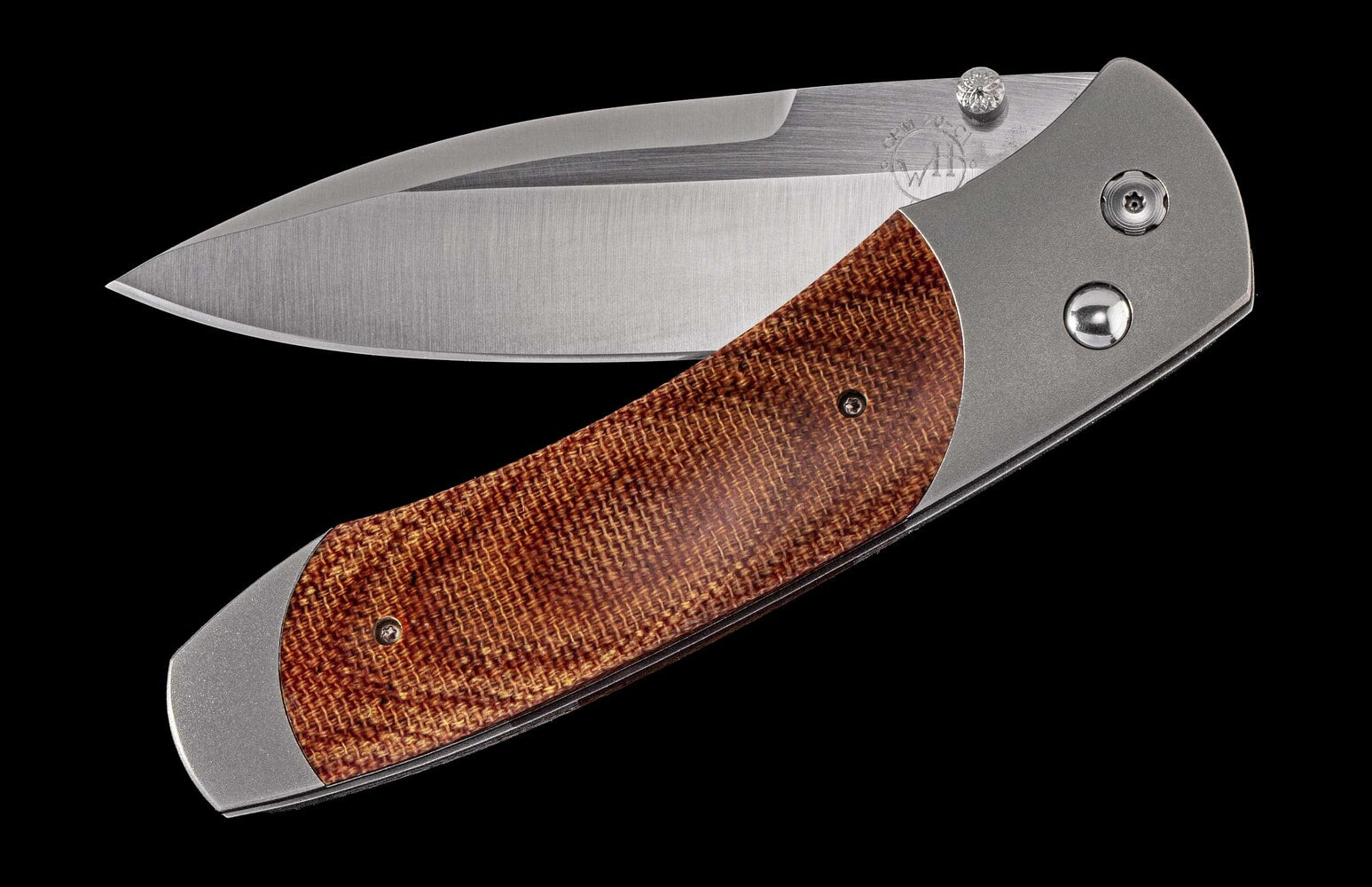 William Henry Frame in hand-finished aerospace grade titanium knife A300-5 