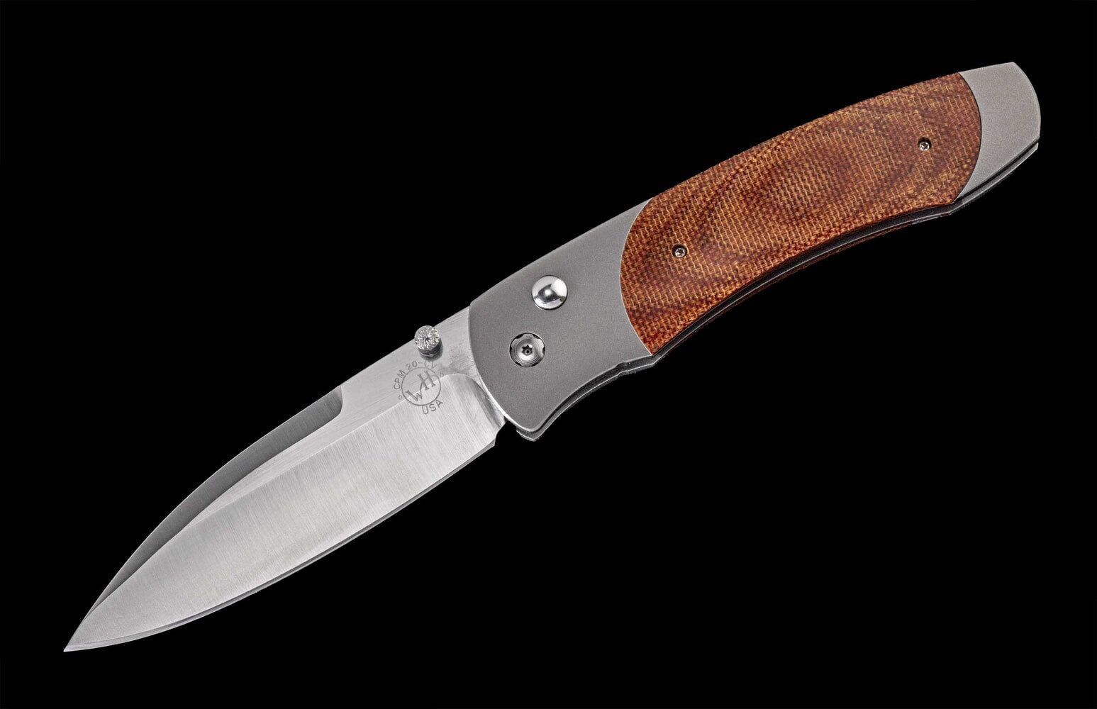 William Henry Frame in hand-finished aerospace grade titanium knife A300-5 