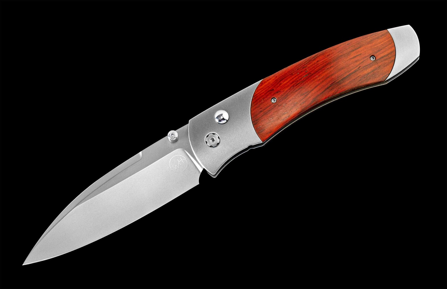 William Henry Titanium pocketknife with stainless blade and cocobolo wood A300-7