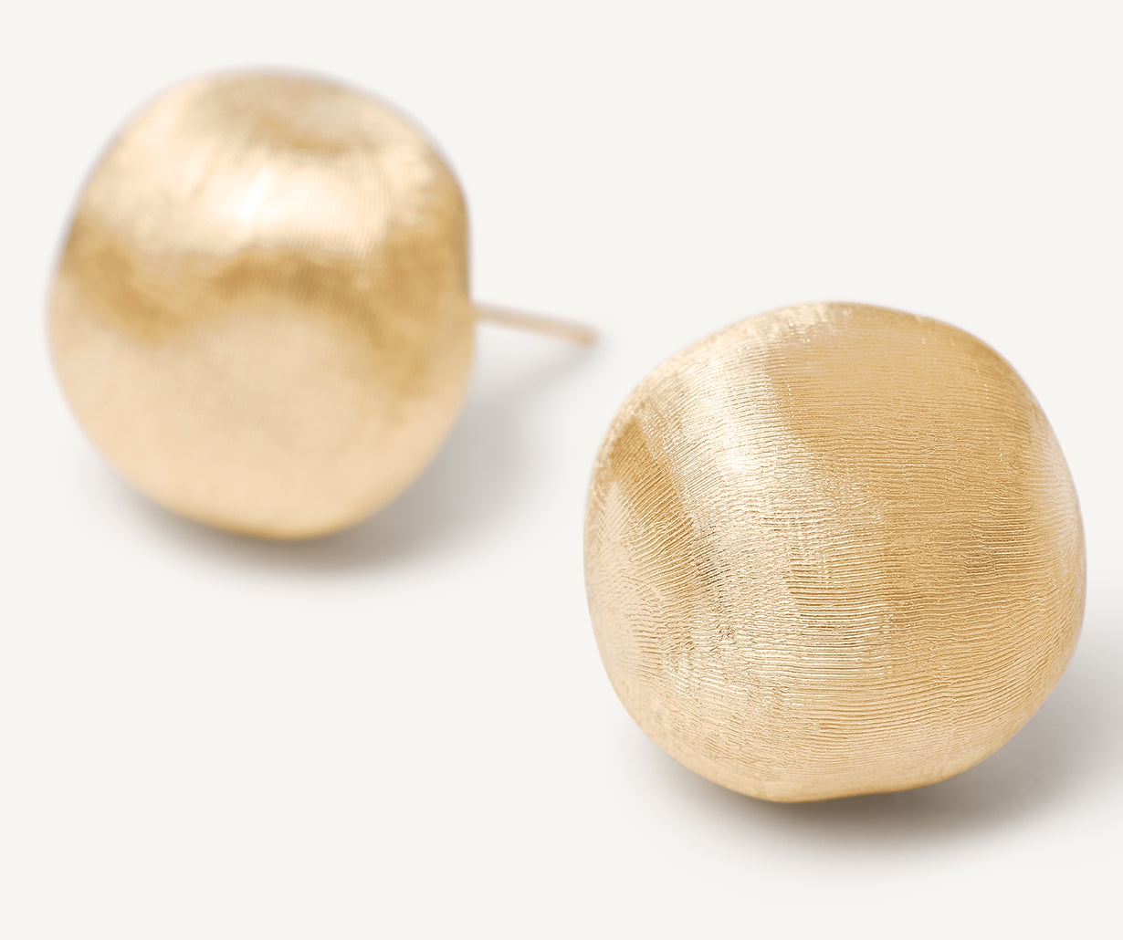 18K Yellow Gold Stud Earrings, medium